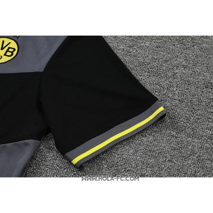 Camiseta Polo del Borussia Dortmund 2022-2023 Gris y Negro
